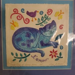 Jane Billman Embossed Watercolor Art * CAT *